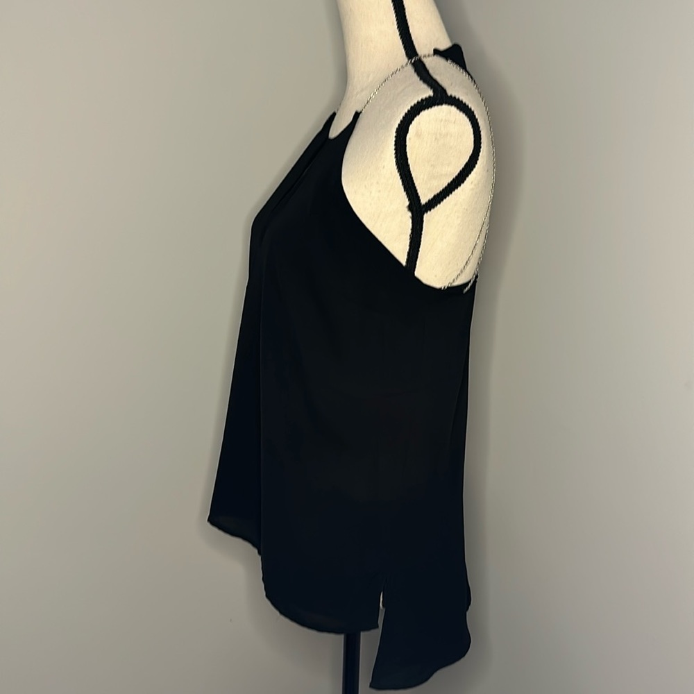 Black Sleeveless With Silver Chain Detail - Picture 3 of 7